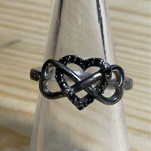 JBWR 925 Sterling Silver Heart Infinity Ring